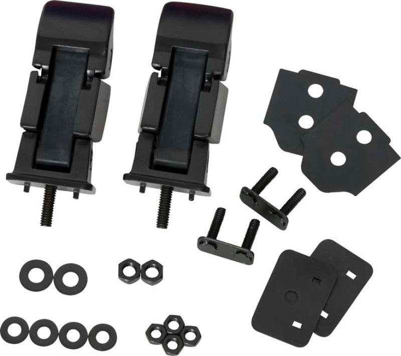 Kentrol 97-06 Jeep Wrangler TJ Hood Catch Pair - Powdercoat Black Hoods Kentrol