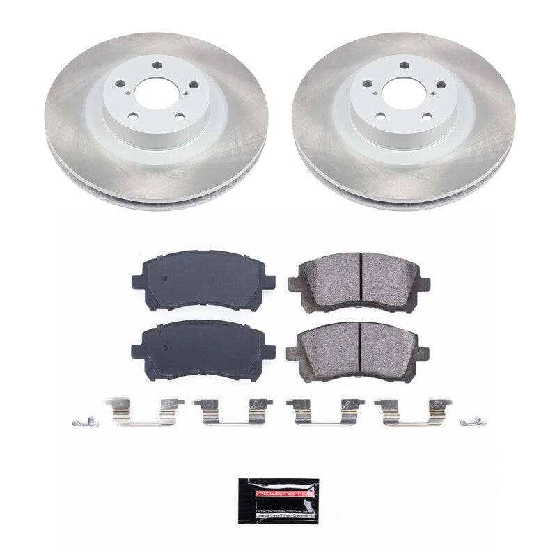 Power Stop 01-02 Subaru Outback Front Semi-Coated Rotor Kit Brake Kits - Performance Blank PowerStop