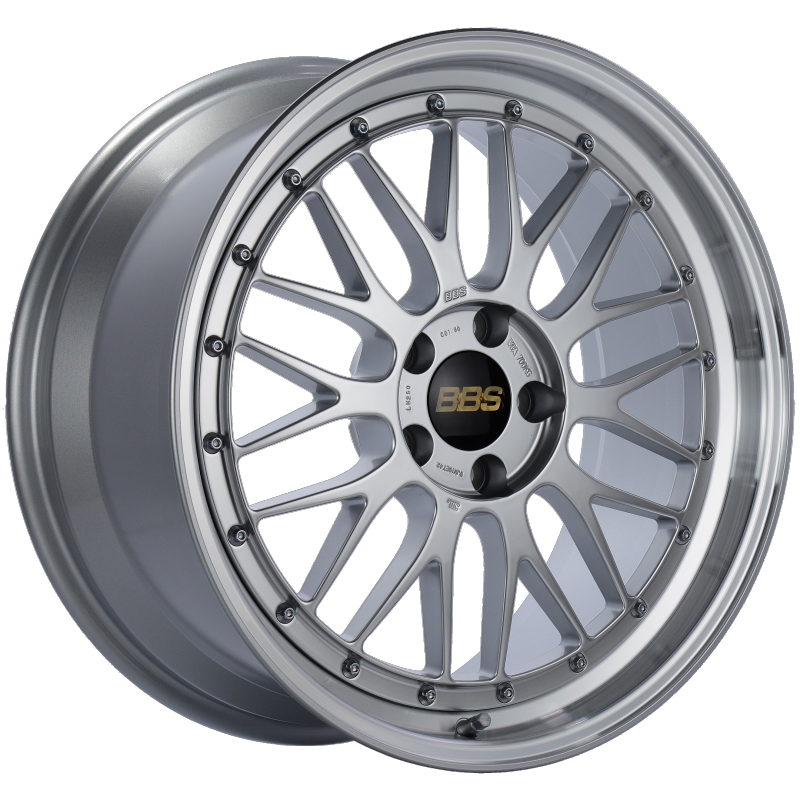 BBS LM 19x9 5x112 ET42 Diamond Silver Center Diamond Cut Lip Wheel -82mm PFS/Clip Required Wheels - Forged BBS