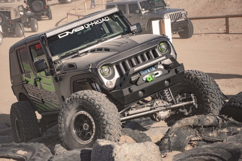 DV8 Offroad 07-18 Jeep Wrangler JK Metal Heat Dispersion Hood - Primer Black Hoods DV8 Offroad