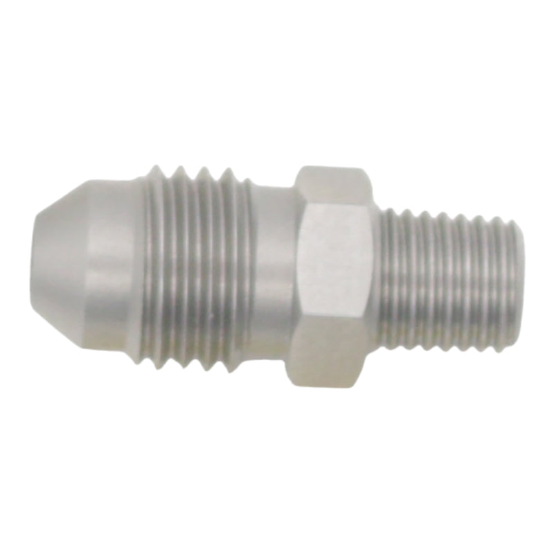 DeatschWerks 4AN Male Flare to 1/16in NPT Male - Anodized Stainless Steel Fittings DeatschWerks
