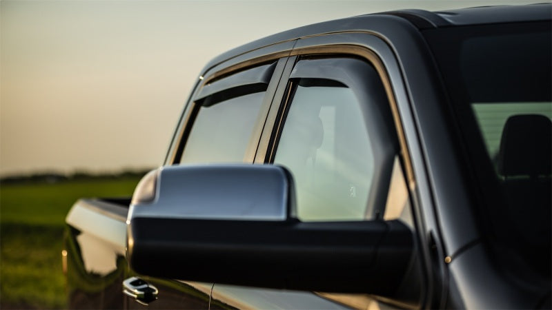 EGR 2019 Dodge Ram 1500 Quad Cab SlimLine In-Channel WindowVisors Set of 4 - Dark Smoke Wind Deflectors EGR