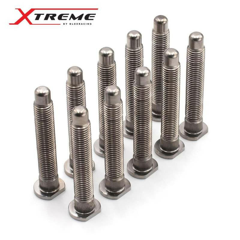 BLOX Racing Titanium Extended Wheel Studs M12X1.5mm SIngle Piece Honda Fitment - Burnt Wheel Studs BLOX Racing