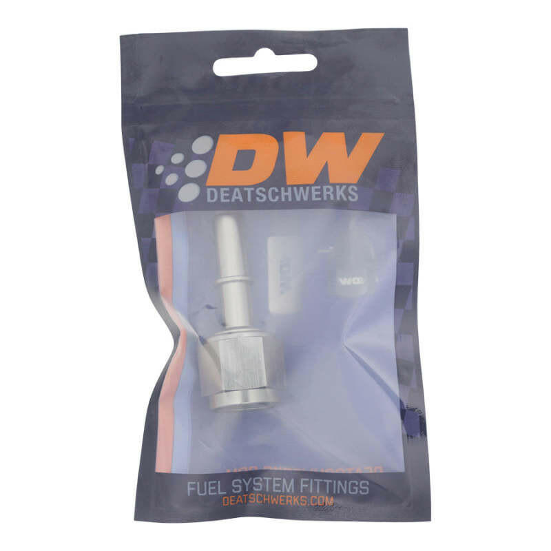 DeatschWerks 8AN Female Flare Swivel to 3/8in Male EFI Quick Disconnect - Anodized DW Titanium Fuel Components Misc DeatschWerks