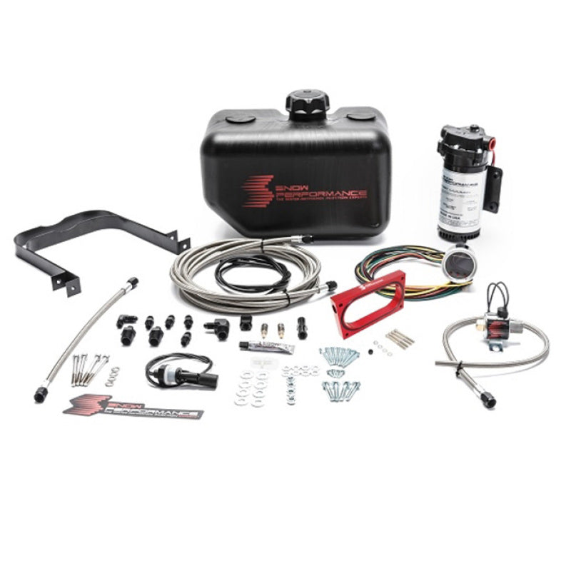 Snow Performance 05-10 Mustang Stg 2 Boost Cooler Water Injection Kit (SS Braided Line & 4AN) Water Meth Kits Snow Performance