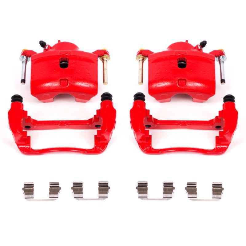Power Stop 13-15 Acura ILX Front Red Calipers w/Brackets - Pair Brake Calipers - Perf PowerStop