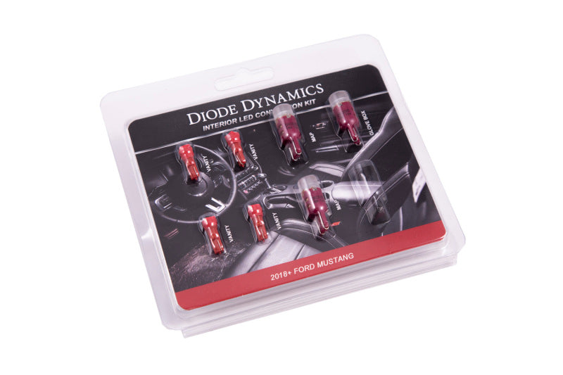 Diode Dynamics 18-19 Mustang Stage 2 Mustang Interior LED Light Kit - Red Bulbs Diode Dynamics