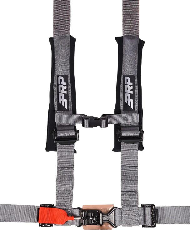 PRP 4.2 Harness with Latch / Link Lap Belt- Silver Seat Belts & Harnesses PRP Seats