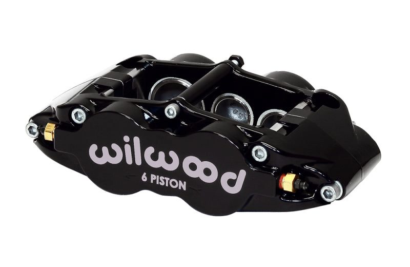 Wilwood Caliper-Narrow Superlite 6R-RH - Black 1.62/1.12/1.12in Pistons 1.25in Disc Brake Calipers - Perf Wilwood