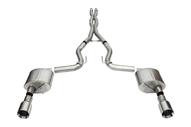 Corsa 24+ Ford Mustang GT Xtreme CatBack Exhaust Sys 3.0in Dual Rear Exit w/4.5in Straight Cut Tips Catback CORSA Performance