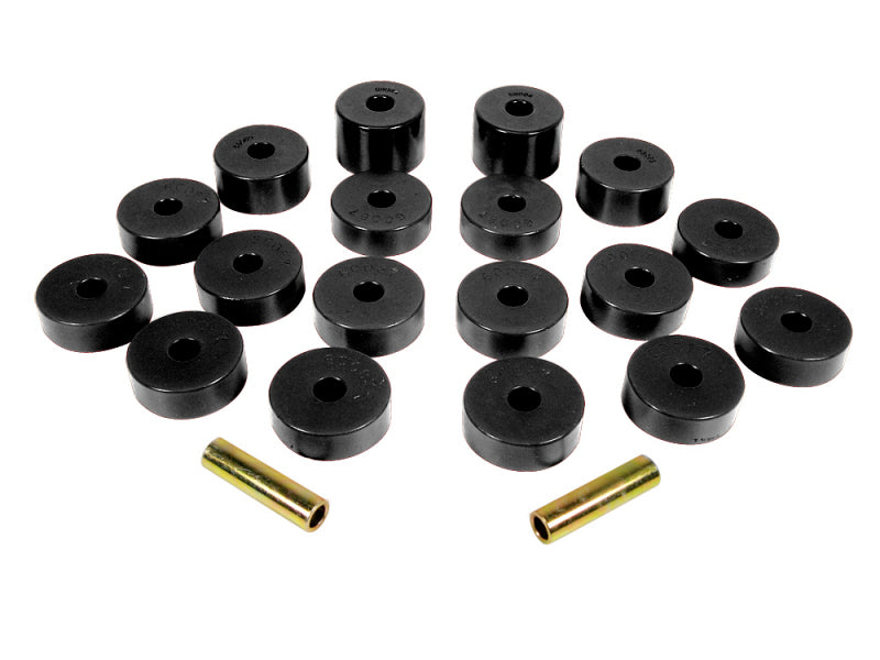 Prothane 74-75 Jeep CJ5 Body Mounts - Black Bushing Kits Prothane