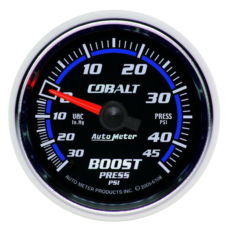 Autometer Cobalt 52mm 45psi Vacuum Boost Gauge Gauges AutoMeter