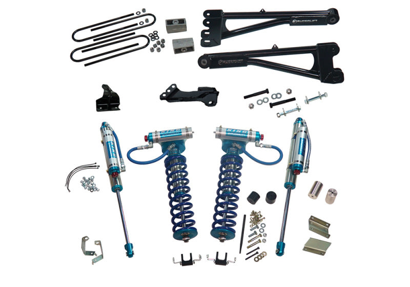 Superlift 11-16 Ford F-250/F-350 SD 4WD 4in Lift Kit w/Repl Radius Arms & King Coilovers Rear Shocks Lift Kits Superlift