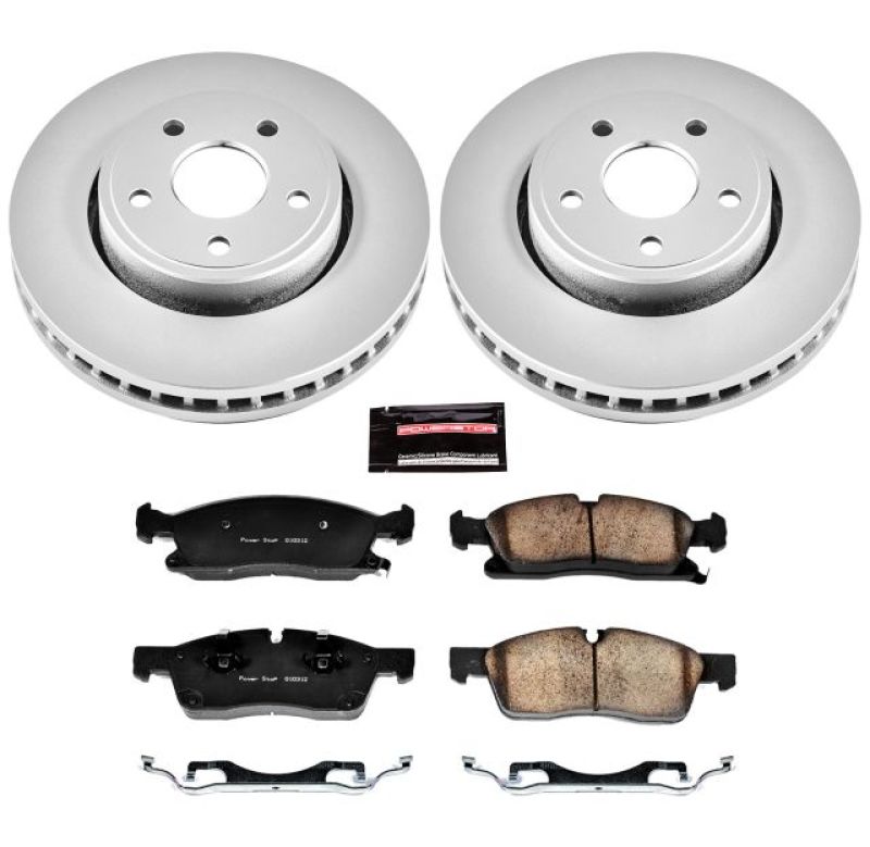 Power Stop 11-19 Dodge Durango Front Z17 Evolution Geomet Coated Brake Kit Brake Kits - Performance Blank PowerStop