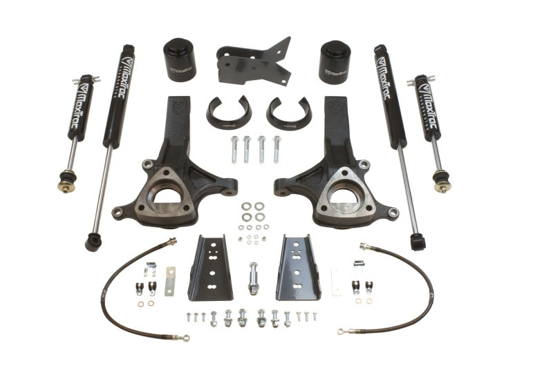 MaxTrac 09-18 RAM 1500 2WD 6.5in/4in Spindle & Spacer Value Lift Kit w/MaxTrac Shocks Steering Knuckles & Spindles Maxtrac
