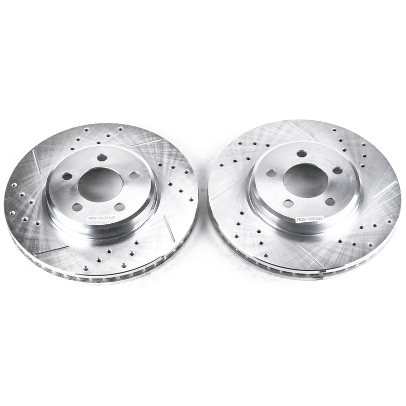 Power Stop 05-19 Chrysler 300 Front Evolution Drilled & Slotted Rotors - Pair Brake Rotors - Slot & Drilled PowerStop