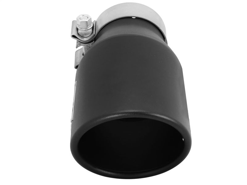 aFe Power Gas Exhaust Tip Black- 3 in In x 4.5 out X 9 in Long Bolt On (Black) Catback aFe