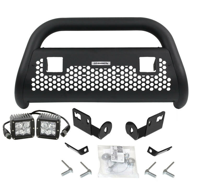 Go Rhino 05-15 Toyota Tacoma RC2 LR 2 Lights Complete Kit w/Front Guard + Brkts Bull Bars Go Rhino