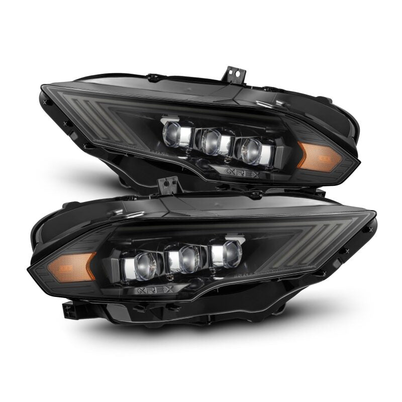 AlphaRex 18-22 Ford Mustang NOVA-Series LED Projector Headlights Alpha-Black Headlights AlphaRex