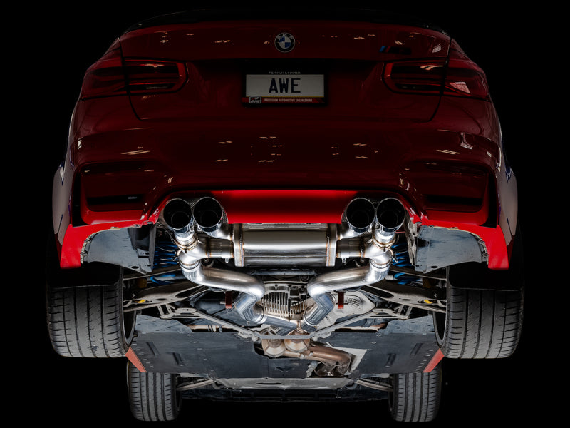 AWE Tuning BMW F8X M3/M4 SwitchPath Catback Exhaust - Diamond Black Tips Catback AWE Tuning
