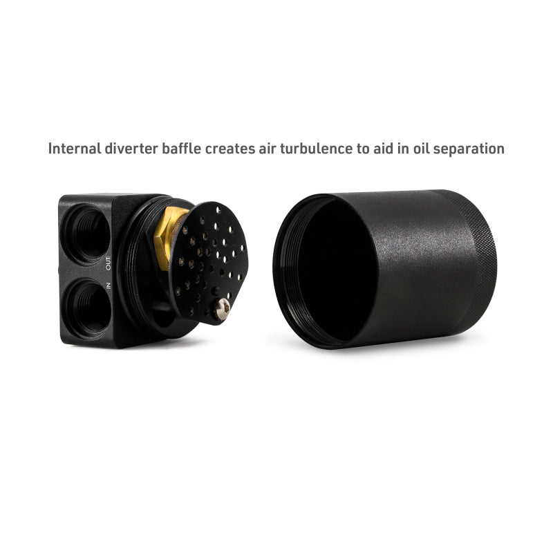 Mishimoto 2025+ RAM 1500 3.0L Hurricane Baffled Oil Catch Can Kit - Black Oil Catch Cans Mishimoto