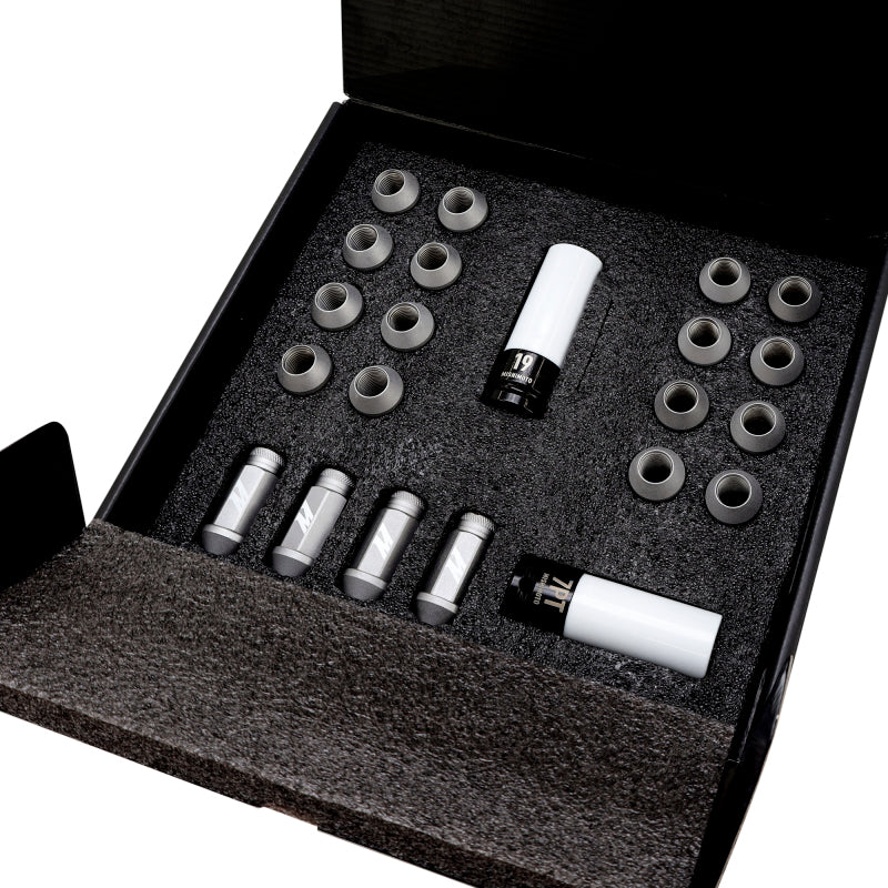 Mishimoto Steel Locking Lug Nuts M14x1.5 20pc Set Silver Lug Nuts Mishimoto