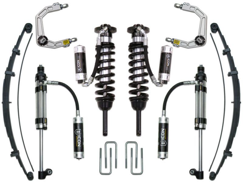 ICON 05-15 Toyota Tacoma 0-3.5in/16-17 Toyota Tacoma 0-2.75in Stg 10 Suspension System w/Billet Uca Shocks and Struts ICON