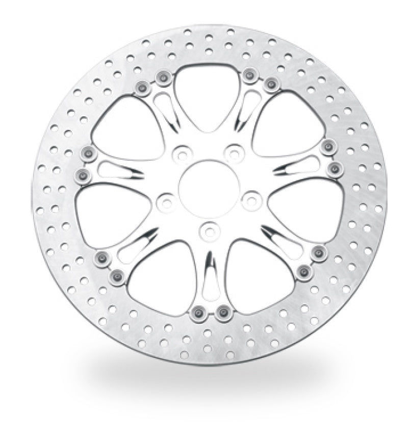 Performance Machine Disc/Carr 13x.20 Sf Heathen Fr - Polished Brake Rotors - Drilled Performance Machine