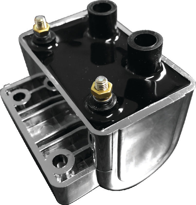 Twin Power 65-79 Big Twin and XL Ignition Coil Chrome Replaces H-D 31609-65A 5 Ohm Stock Replacement Ignition TwinPower
