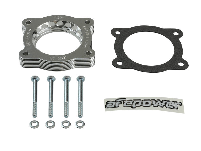 aFe 07-13 Chevrolet Silverado 1500/GMC Sierra 1500 Silver Bullet Throttle Body Spacer - Silver Throttle Body Spacers aFe
