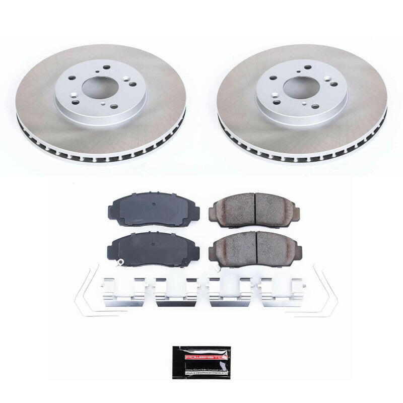 Power Stop 11-12 Honda Accord Front Semi-Coated Rotor Kit Brake Kits - Performance Blank PowerStop