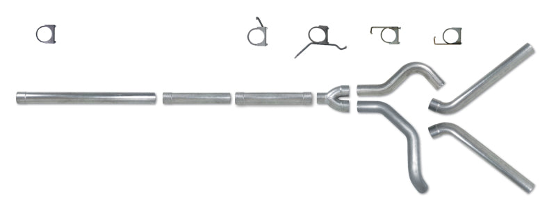 Diamond Eye KIT 4in Catback MFLR RPLCMENT PIPE DUAL SS: 2004.5-2007.5 DODGE CUMMINS 600 Catback Diamond Eye Performance