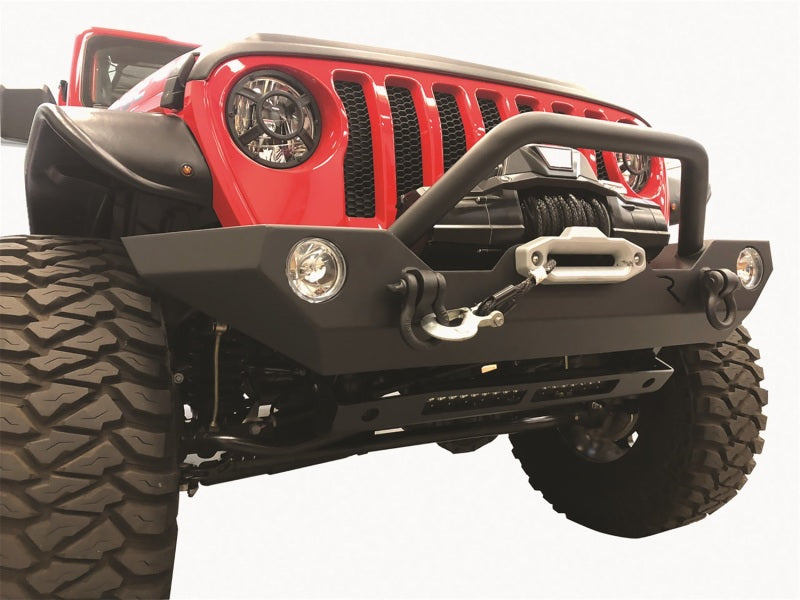 Rampage 07-22 Jeep Wrangler JL/JK & 20-22 Gladiator JT Rock Rage Front Bumper - Black Bumpers - Steel Rampage