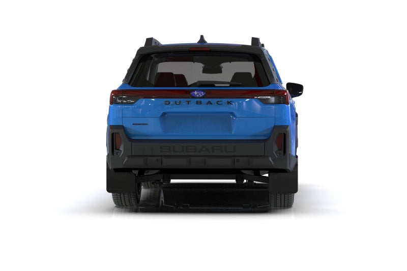 Rally Armor 2026 Subaru Outback (Incl. Wilderness) Black Mud Flap - Metallic Black Logo Mud Flaps Rally Armor