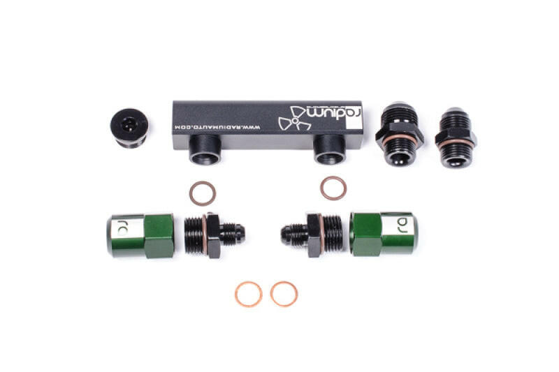 Radium Engineering Bosch Pumps 4 Port Manifold Reuses Check Valves - Universal Fuel Manifolds Radium Engineering