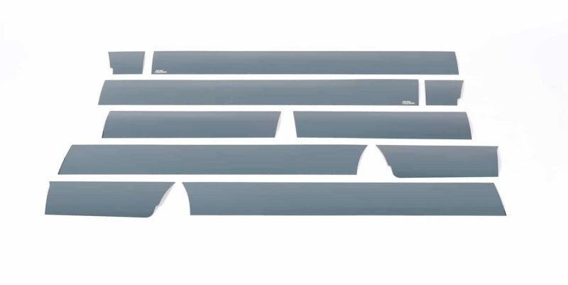 Putco 09-14 Ford F-150 Super Cab 8ft Long Box - 7in Wide (10pcs) Black Platinum Rocker Panels Body Armor & Rock Rails Putco