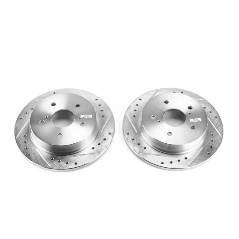 Power Stop 10-13 Suzuki Kizashi Rear Evolution Drilled & Slotted Rotors - Pair Brake Rotors - Slot & Drilled PowerStop