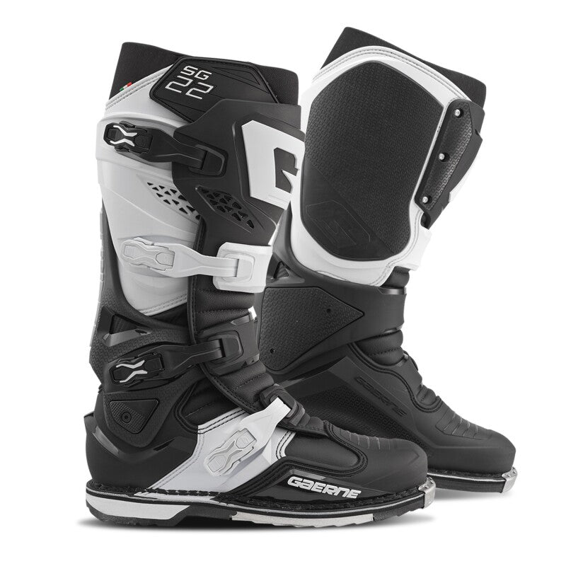 Gaerne SG22 Boot Black/White Size - 12 Motorcycle Boots Gaerne