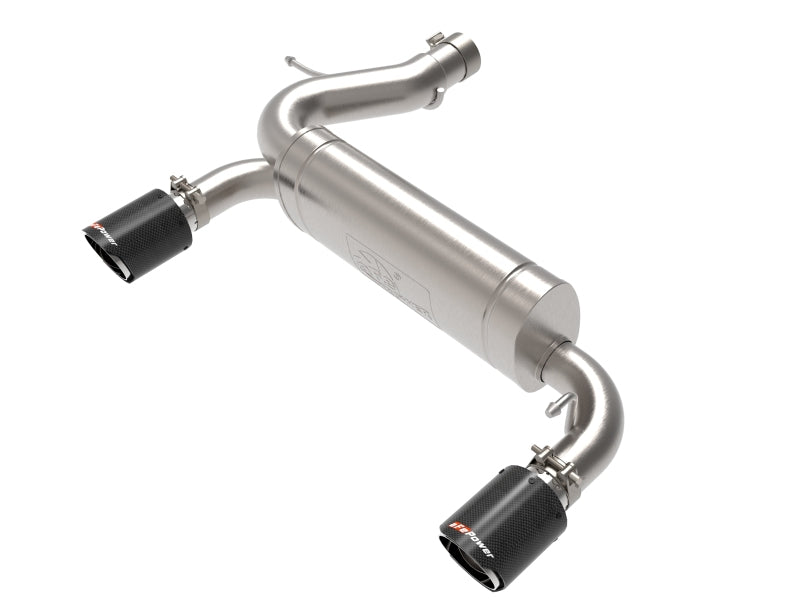 aFe Vulcan 3in 304 SS Axle-Back Exhaust 2021 Ford Bronco L4-2.3L (t)/V6-2.7L (tt) w/ Carbon Tips Catback aFe