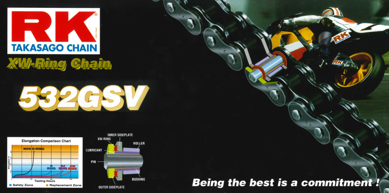 RK Chain 532GSV-100FT XW-Ring - Natural Chains RK Chain