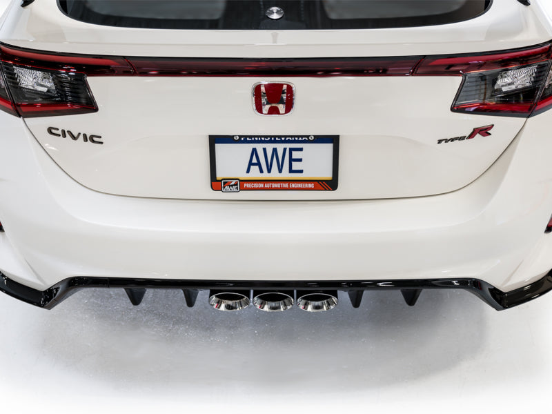 AWE Tuning 2023 Honda Civic Type R FL5 Track Edition Exhaust w/ Triple Chrome Silver Tips Catback AWE Tuning