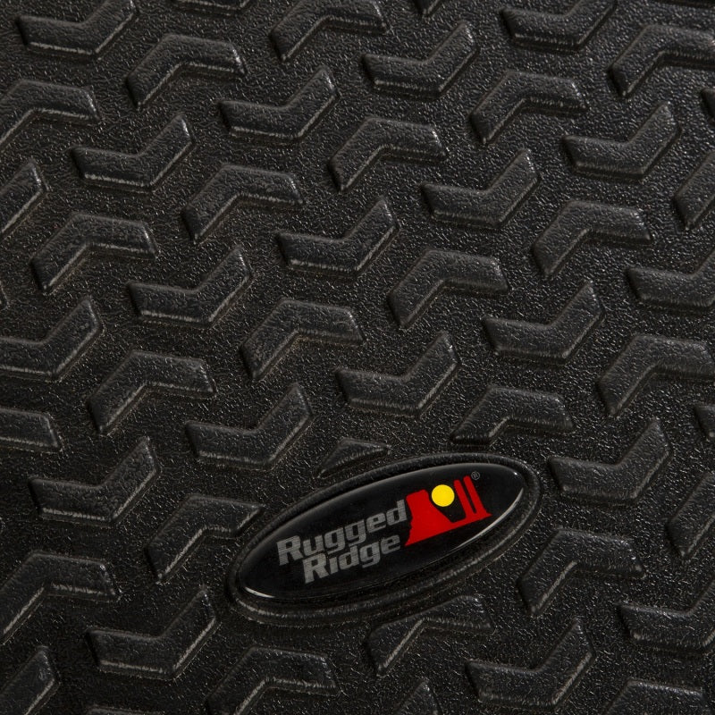 Rugged Ridge Floor Liner Cargo Black 18-21 Jeep Wrangler JL 4 Dr (Excl. 4XE Models) Floor Mats - Rubber Rugged Ridge