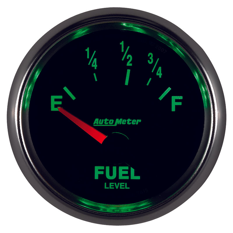 AutoMeter Gauge Fuel Level 2-1/16in. 73 Ohm(e) to 10 Ohm(f) Elec Gs Gauges AutoMeter