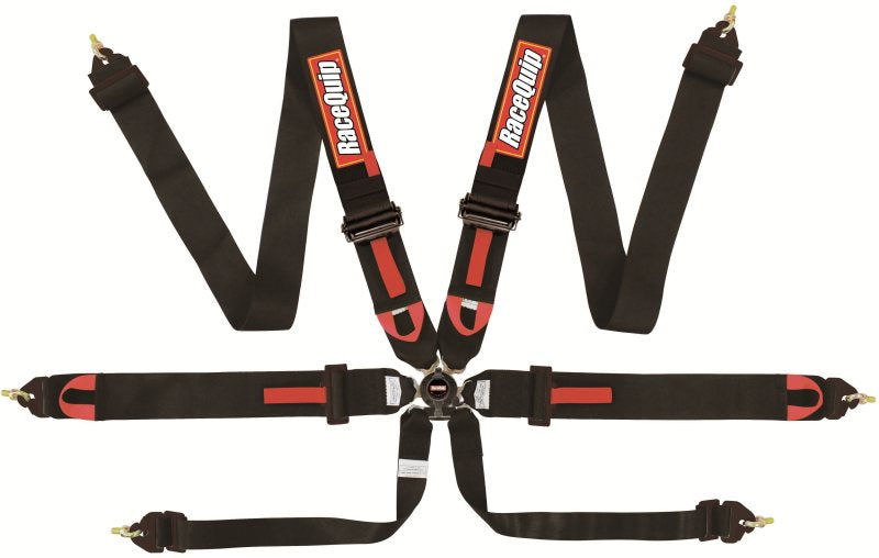 RaceQuip Black FIA CAMLOCK 6pt Pull Down Lap Seat Belts & Harnesses Racequip