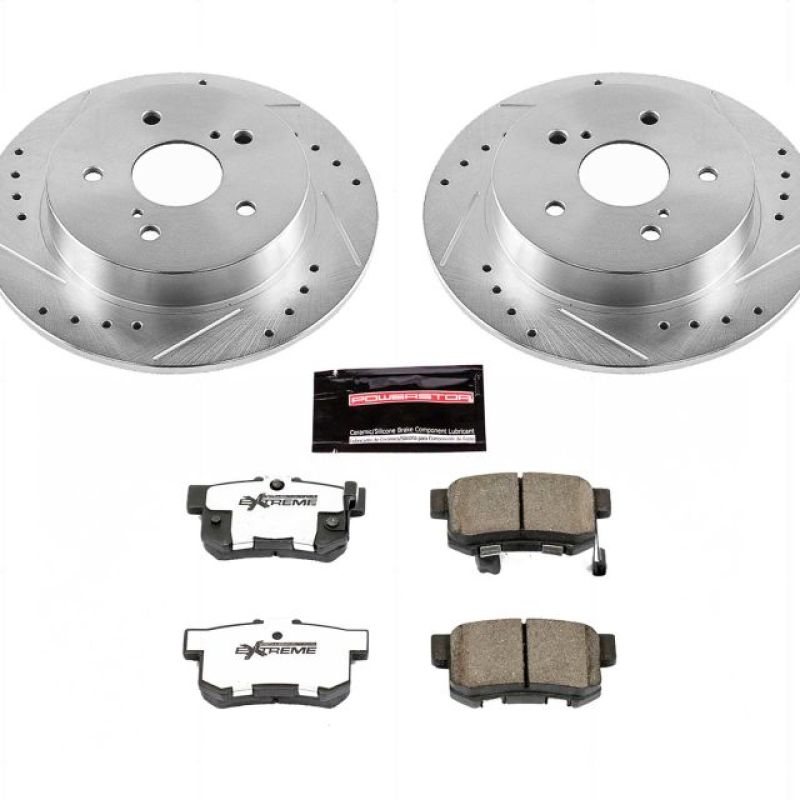 Power Stop 07-13 Suzuki SX4 Rear Z26 Street Warrior Brake Kit Brake Kits - Performance D&S PowerStop