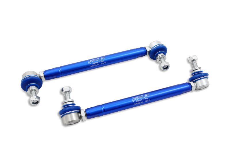 SuperPro 2004 Mazda 3 i Front HD Adjustable End Link Set (10mm Studs 254mm to 305mm) Sway Bar Endlinks Superpro