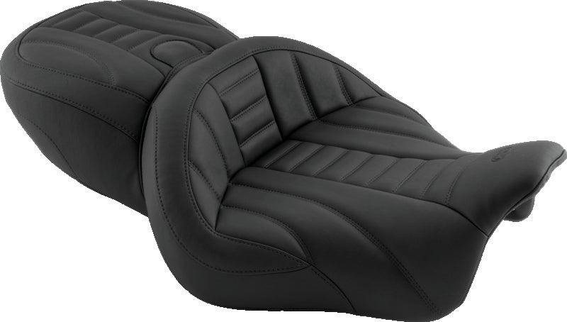 Mustang 06-17 Harley Dyna Tripper Solo Seat - Black Solo Motorcycle Seats Mustang Motorcycle