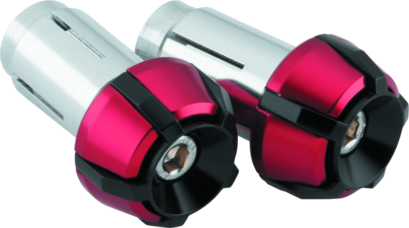 BikeMaster Anti-Vibration Bar Ends - Black/Red Handlebars BikeMaster