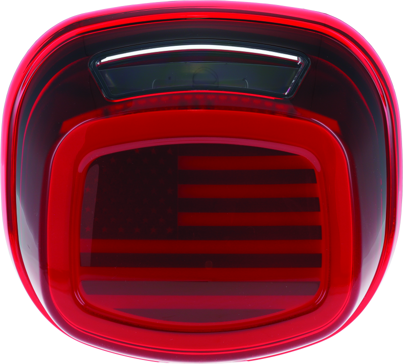 Kuryakyn Freedom Taillight Red Lens With License Light Tail Lights Kuryakyn