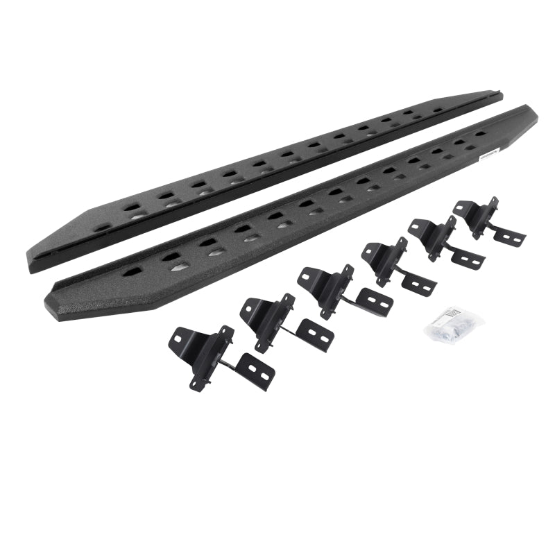 Go Rhino 18-22 Jeep Wrangler JLU 4DR RB20 Slim Running Boards Kit (Incl. Brackets) - Bedliner Coat Running Boards Go Rhino